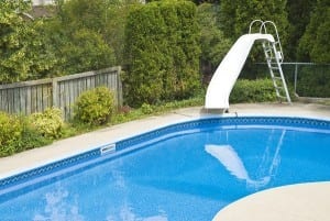 swimming pool slide 