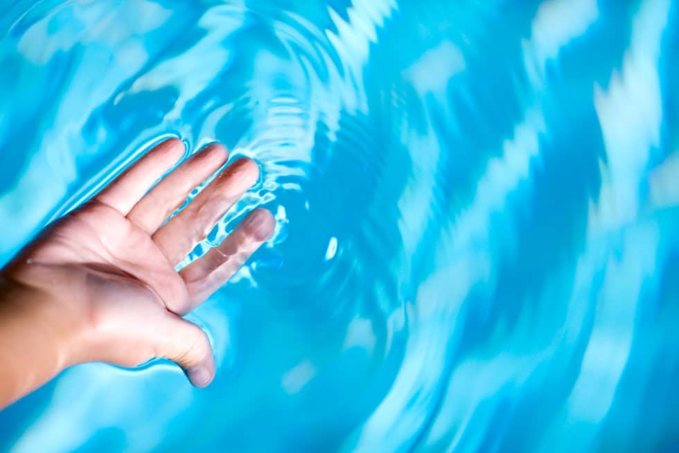 cloudy swimming pool water